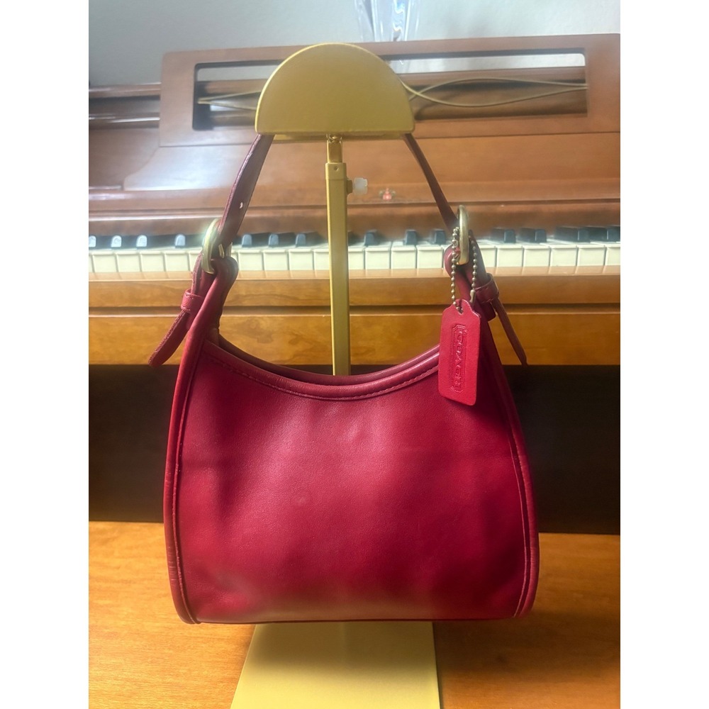 Coach Vintage‎ Soho Small Satchel 4106 Red Leather 1998 USA Era Rare